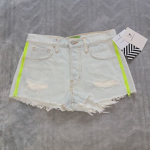 Sandrine Rose SR x Free People The Virgin Label Shorts Zipper Sides Size 24 New - Picture 2 of 13